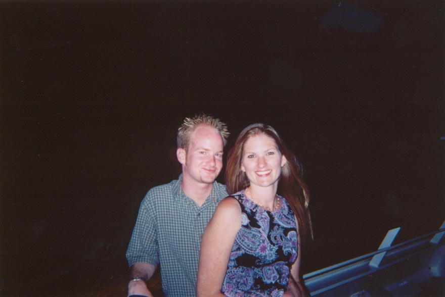 enjoying the evening on the cruise